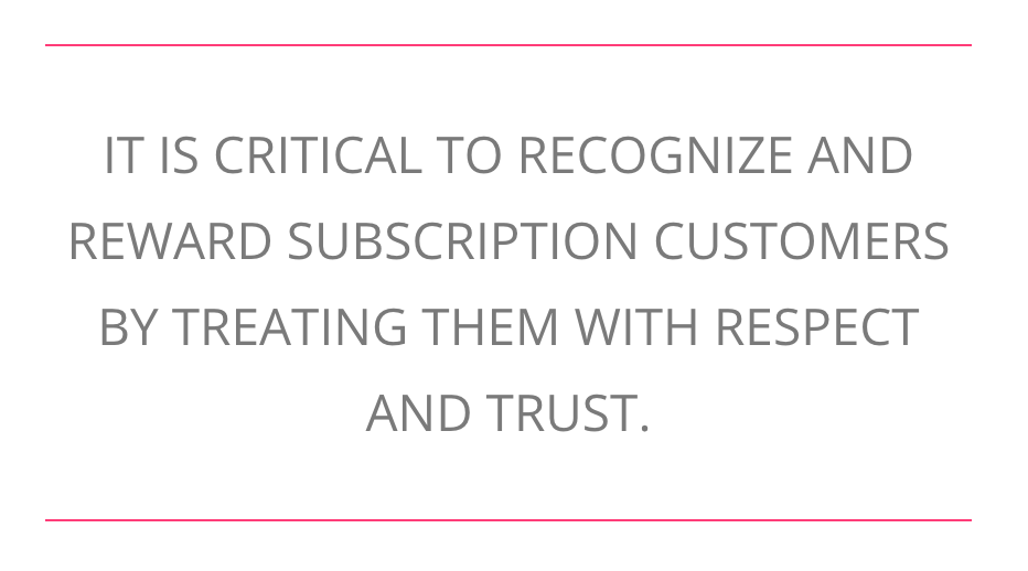 Reward Subscriptions Customers